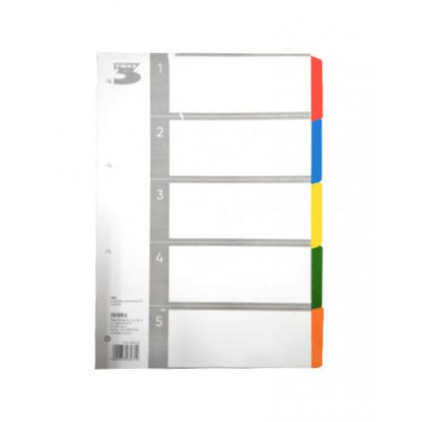 Przekładki Tres A5 kolorowe laminowane 1-5 - 3